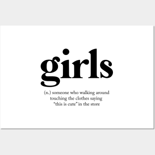 Girls definition Posters and Art